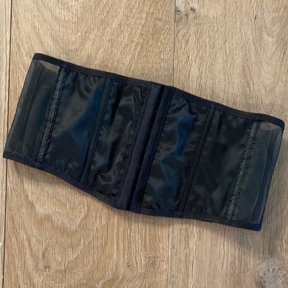 ASOS Black Satin Corset Waist Belt